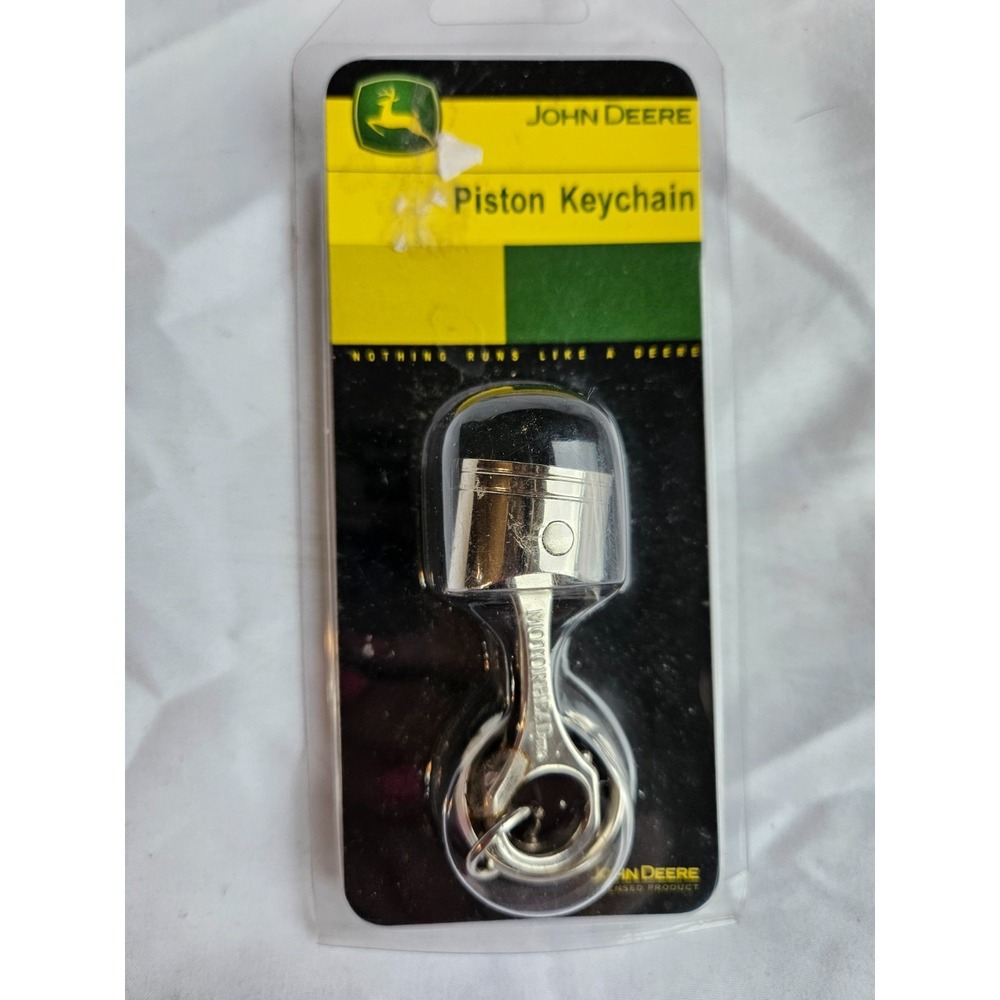 New Sealed John Deere Piston Tractor Keychain Motorhead Car Keychain Fob READ